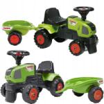 FALK Baby Claas Axos 310 traktor zöld utánfutóval 1 éves kortól (4903336845238)