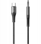 Awei Kábel, audio adapter, Awei CL-116T, Usb-c Jack 3, 5 mm, 1 m, fonott