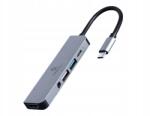 Gembird Cablexpert Usb Type-C 5-in-1 multi-port adapter (Hub Hdmi Pd sztereó (A-CM-COMBO5-02)