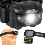 Vayox Fejlámpa Led Fejlámpa 3xAAA Könnyű Vízálló 100lm Vayox (LATARKA CZOŁOWA BATERYJNA VA0178)