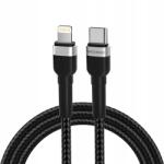 Wozinsky kábel WNBCL2 Lightning Usb-c Pd 30W 2 m fekete (5907769308765)