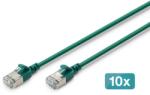 ASSMANN Patch Cord Digitus by Assmann DK-1632-A-030S-G-10, F/FTP, CAT6a, 3 m, Green, 10 bucati (DK-1632-A-030S-G-10)