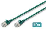 ASSMANN Patch Cord Digitus by Assmann DK-1632-A-020S-G-10, F/FTP, Cat6a, 2 m, Green, 10 bucati (DK-1632-A-020S-G-10)