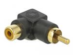 Delock Adaptor RCA Delock cu conector tată curbat - conector mamă