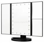 Humanas ML04 kihajtható sminktükör, AAA elem vagy mikro USB, 16 x 23, 5 cm, LED 2 nagyító tükör, 21 db LED, (HS-ML04) (HS-ML04)