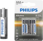 Philips alkáli elem AAA LR03, 4 db-os kiszerelés L-BAT0676 (BAT0676)