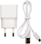Platinium Adaptor de rețea USB cu cablu micro USB, alb