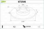 VALEO 672546 - Disc frana - Brake Disc - VALEO-672546 (VALEO672546)