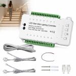  Lépcsővilágítás Vezérlő 16 Led Lépcsőhöz 240W 12V-24V Érzékelőkkel (4069963663437)