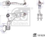 FEBI Bilstein 181829 - Brat, suspensie roata - Brat suspensie fata dreapta transversal inferior fata 25 mm JAGUAR E - PACE. LAND ROVER DISCOVERY SPORT. RANGE ROVER EVOQUE 1.5H - - FEBI Bilstein-181829 (FEBIBILSTEIN