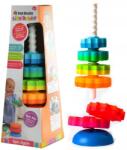 Fat Brain Toys Színes csavart piramis torony Spin Again kerekek Fat Brain Toys SpinAgain (FA110)