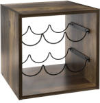 5five Simply Smart Bortartó Állvány fa 6 palack Loft 31 x 31 cm (173614)