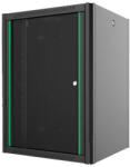 Mirsan 20U fali rack szekrény 600x600 mm, fekete, hegesztett