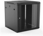 Xtech 15U fali rack szekrény 600x600 mm, fekete, egyrészes