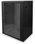 ASSMANN 16U 19" fali rack szekrény 600x450 mm, fekete, összeszerelt (16-U-EC-SW)
