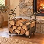 ATELIER 49 Cos pentru lemne din fier forjat, 77 x 41, 5 x 59, 5 cm (ATE49-K-183A)