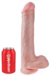King Cock Dildo King Cock cu testicule si ventuza, 38 cm Dildo
