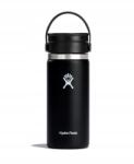Hydro Flask Termosz Hydro Flask 16oz széles szájú, rugalmas kortyfedéllel fekete (W16BCX001)