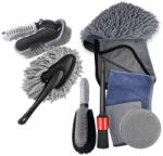 Flippy Set 9 Piese pentru Spalat Auto, Flippy, din Plastic si Microfibra, Perii si Lavete, Model A, Gri (teo-133004)