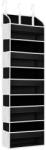 Flippy Organizator Suspendat pentru Usi, Flippy, din Nailon si Plasa, Baza de Carton Ingrosat, 5 Buzunare Principale + 10 Buzunare Laterale, 140 x 39 x 17 cm, 3 Carlige Incluse, Negru (teo-133676)