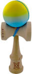 Flippy Kendama X Originala, Profesionala, Flippy, Big Cups V2, Rubber Grip cu Cupe Mari, Rulment Metalic cu Ata 55 cm, Gradient Galben Albastru (teo-164310)