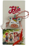 Flippy Martisor pentru copii, Jolie, Material Metal, Ambalaj Carton cu Design, Dimensiune Brosa Aproximativ 2x2 cm, Multicolor, Model Unicorn (teo-134721)