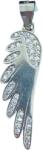 Flippy Pandantiv, Jolie Silver, Argint 925, Model Aripa Rodiata cu Zirconii, 30 x 7 mm, 2.3 g (teo-09225)
