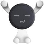 Flippy Suport de Telefon, Flippy, pentru Ventilatie, din ABS si Silicon, 11 x 10 x 4 cm, pentru Telefon 4.0 - 6.0 inch, Model Smiley Face, Argintiu (teo-133171)