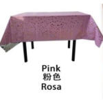Flippy Fata de Masa, Flippy, din Folie, Imprimeu Stele Aurii, Impermeabila, 137 x 274 cm, Roz (teo-130104) Fata de masa