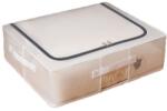 Flippy Cutie de Depozitare, Flippy, pentru Pantofi Haine, din Plasa PVC Impermeabila si Manere Laterale, Pliabila, Fermoar Bidirectional, 50 x 40 x 15 cm, Transparenta (teo-135118)