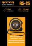 ROTOR Ruleta 5m x 25mm ROTOR R5-25, Curea de mana, Auto-blocare (ETF-17358)