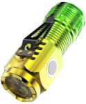 DEPOZIT LICHIDARE STOC Lanterna cu 3 Nuclee Led, Flippy, Incarcare USB, Autonomie 4-20h, Raza Maxima 100-200 m, 5W, 4 x 4 x 9 cm, Suport de Agatat, Fund Magnetic, Galben Verde - (teo-132861-LICHIDARE)