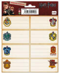 CurePink Jegyzetmatricák Harry Potter: Házak címerei - 16 darabos készlet (lap 16 x 20 cm)
