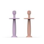 Matchstick Monkey PERIUȚĂ DE DINȚI PENTRU EXERSARE CU OPRITOR Variantă: DUSTY PINK AND LILAC
