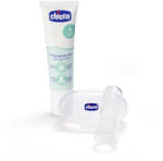 Chicco Set gel calmant dentar și periuță de deget cu husă 4m+
