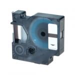 Utángyártott Dymo 43622, 6mm x 7m, fekete nyomtatás / ezüst alapon, utángyártott szalag (43622)