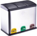 Dirt Devil Cos de gunoi Dirt Devil 3 x 15L, sistem de reciclare, inox, cu capac cu inchidere lenta (93363736) Cos de gunoi