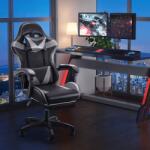 Realne Scaun Gaming/Birou Rotativ Tip Scoică cu Suport pentru Picioare, Până la 150 kg (RC-K-1970)