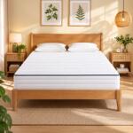 Brius Saltea 140x200 cm cu 2 fete de dormit, spuma Memory Gel pentru adaptare la corp si spuma ferma de sustinere, 7 zone ergonomice, husa lavabila (EZ-RMZ114W101) Saltea