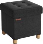 Brius Taburet depozitare cu sezut confortabil, capacitate 300 kg, 37 L, 38x38x40 cm, negru (EZ-LSF014B11)