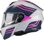 MT Helmets Cască de motocicletă pliabilă MT Genesis R SV Vibe C8 gri-albastru-roz (MT1376D99C81)