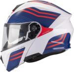MT Helmets Cască de motocicletă pliabilă MT Genesis R SV Vibe A7 alb-albastru-roșu (MT1376D99A71)