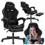 Malatec Forgatható kagylóüléses gamer szék és irodai szék kihúzható lábtartóval, 150 kg-os teherbírással, állítható párnákkal