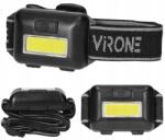 VIRONE Fejlámpa Led Cob fejlámpa 1W akkumulátoros IPX3 12m fekete (LT-7)