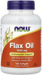 NOW Flax Oil Organic (Ulei din seminte de in), 1000mg, Now Foods, 100 softgels