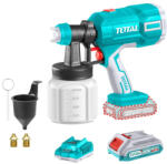 TOTAL TOTAL Tools Akkus festékszóró pisztoly 120Din-s/800ml/min /P20S (SET Akkumulátor 1x2Ah, Charger, Töltő) (TSGLI20406)