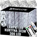 MEMFLOW Led Fényfüggöny 3x3 Lámpa 300 Led Fehér Karácsonyfa Ablakfüzér (kurtyna świetlna girlanda na okno świąteczna)