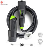 Green Cell Green Cell Habu EV mobil töltő 11 kW 7 m Type 2 CEE 16 A Elektromos járművek töltéséhez EV PHEV 2in1 GC alkalmazással (GC-36575)