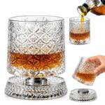 Whiskys pohár 260 ml Forgatható 360° Kristályüveg 1 db (6978991478105)