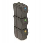 Prosperplast Szelektív hulladékgyűjtő Sortibox I 3x20l szürke kő (ISWB20S3-405U)